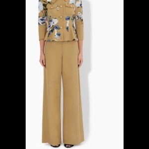 ERDEM New birte wide leg trousers high waist khaki